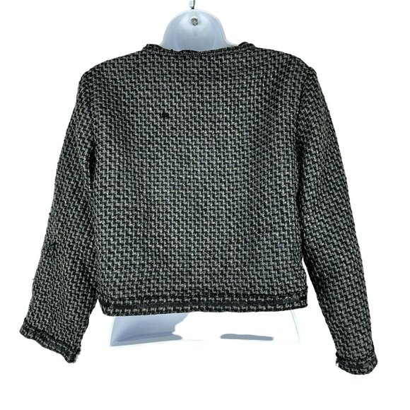 Olsenboye Womens Medium Black White Tweed Jacket Dry Clean Only - Picture 2 of 5